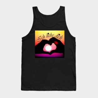 Ich liebe dich ( I love you in German) - Pop art Tank Top